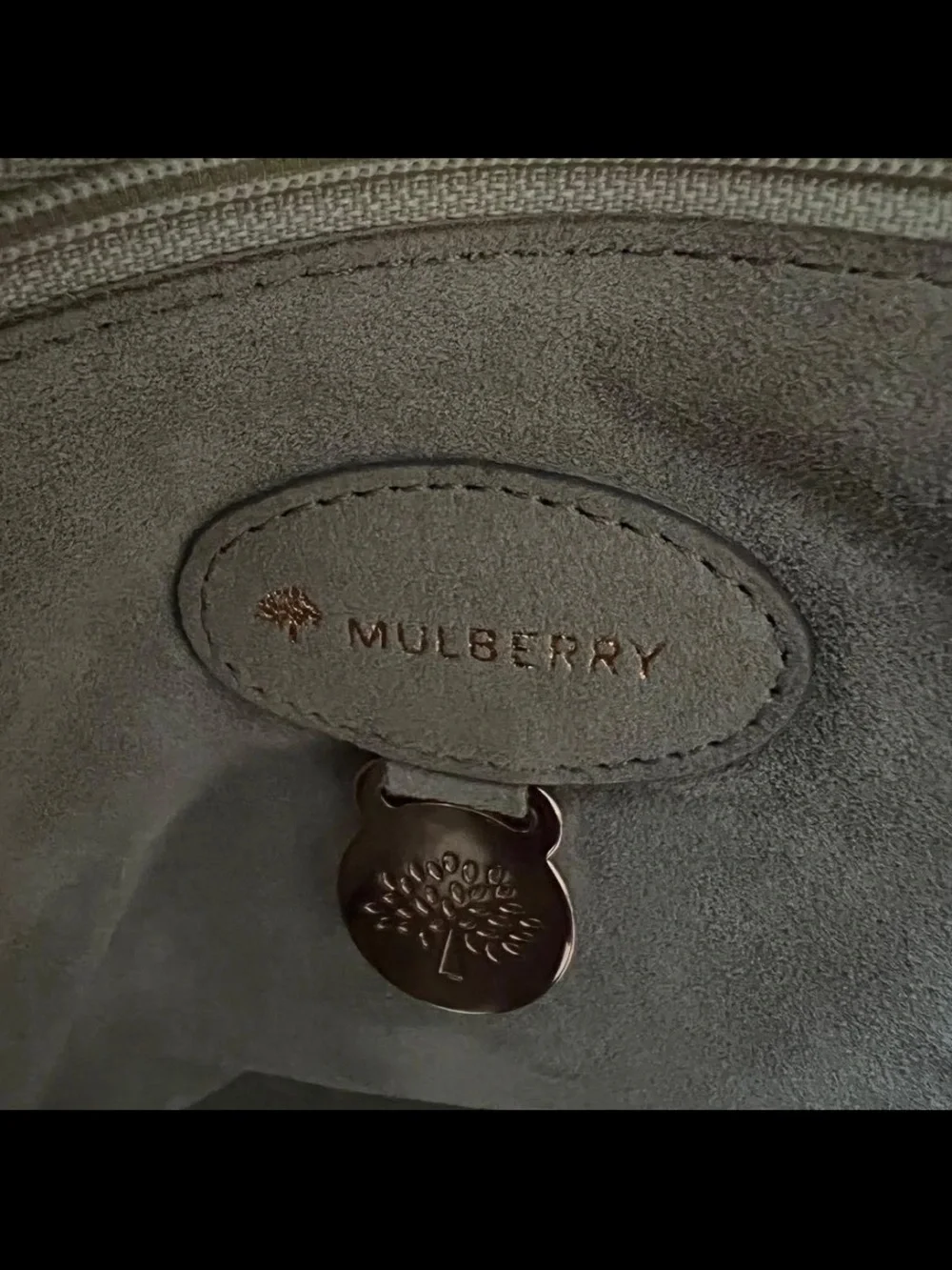 Mulberry Cream Top-Handle Satchel with Rose Gold Hardware